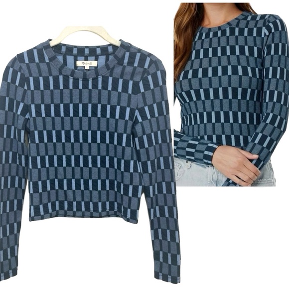 Madewell Tops - SOLD NWT Madewell Rib Cropped Long Sleeve Top, Size XS